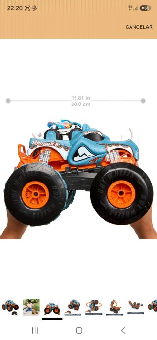 Coche teledirigido Monster Truck Hot Wheels.