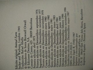 Libro Rebelión en la granja