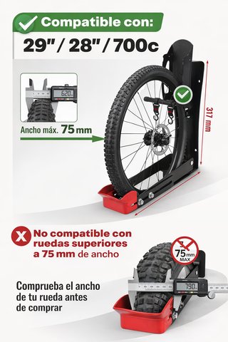 Soporte Bicicleta Pared Reforzado