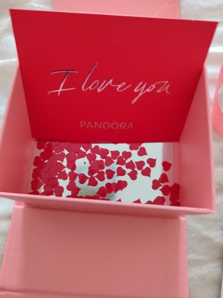 Caja Pandora Rosa con Lazo