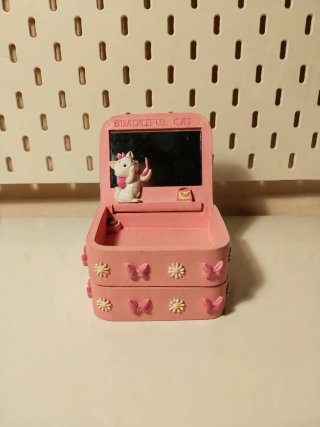Cajita joyero gato rosa