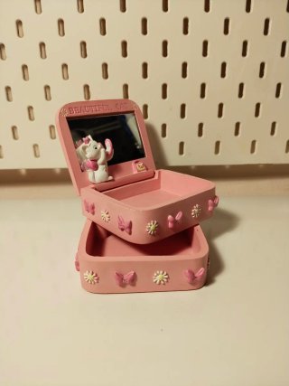 Cajita joyero gato rosa