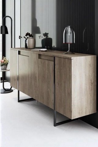 Aparador / Cómoda de salón/comedor madera y metal