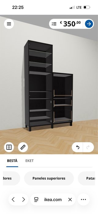 Mueble Besta Ikea Negro/Marrón