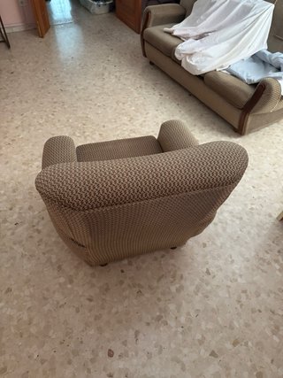 Sillones vintage tela y madera