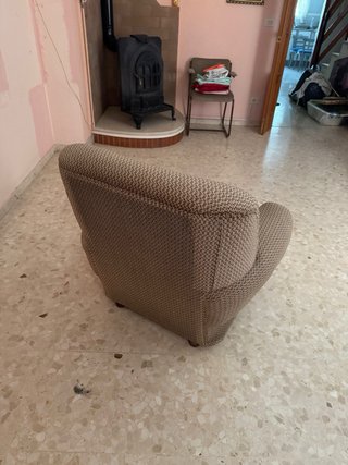Sillones vintage tela y madera