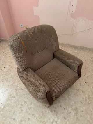 Sillones vintage tela y madera