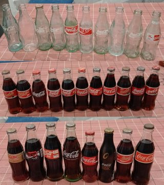 Gran lote Coca-Cola: 112 botellas para coleccionar