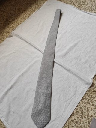 Corbata British Hand Made gris estampada