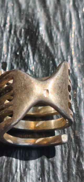 ANILLO VINTAGE PLATA CON PATINA ESPIRAL