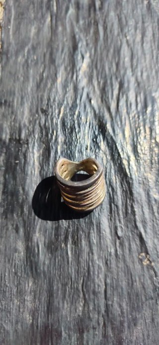 ANILLO VINTAGE PLATA CON PATINA ESPIRAL