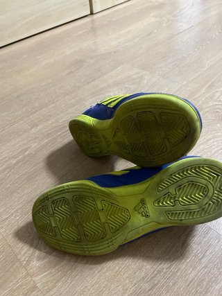 Zapatillas Fútbol Sala Adidas Azul/Amarillo T.38