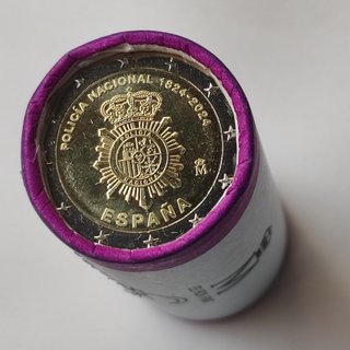 E2 Moneda 2 euros España 2024 Policía Nacional SC
