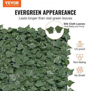 Valla privacidad verde con hiedra artificial