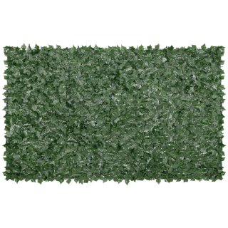 Valla privacidad verde con hiedra artificial
