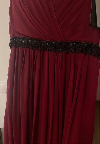 Vestido Mango Rojo con Negro
