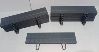Lote pianos 3d para scalextric pista gris
