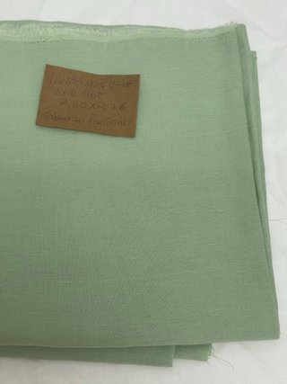Tecido 100% linho verde claro 2,50 X 2,76