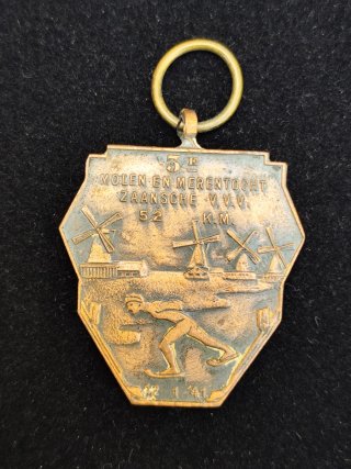 Rareza Medalla patinaje hielo Zaansche VVV 1941.