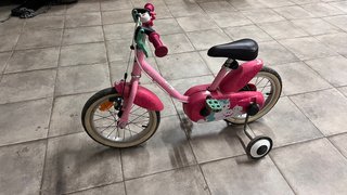 Bicicleta infantil 14 rosa unicornio
