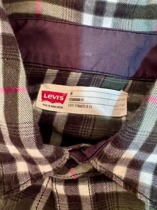 Camicia Levi's vintage quadri verde Tg. M