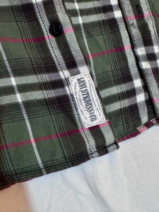 Camicia Levi's vintage quadri verde Tg. M