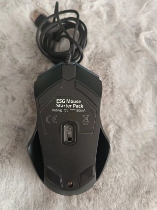 Ratón Gamer EVS Negro y Plateado