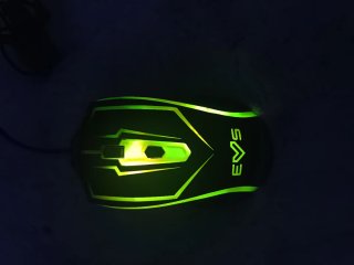 Ratón Gamer EVS Negro y Plateado