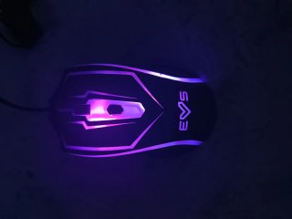 Ratón Gamer EVS Negro y Plateado