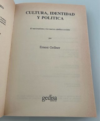 Cultura identidad y politica. Ernest Gellner.