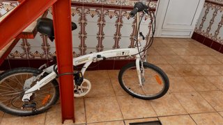 Bicicleta Plegable color blanca