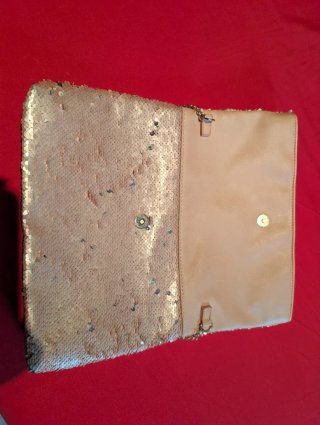 Bolso de fiesta lentejuelas oro y plata