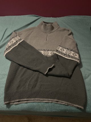 Jersey lana cuello alto cremallera talla L