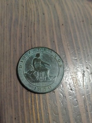 Moneda Antigua 1870 Diez Gramos