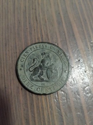 Moneda Antigua 1870 Diez Gramos