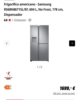 Frigorífico Americano Samsung
