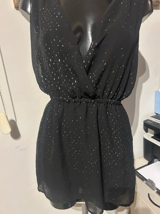 Vestido Mango Talla XS Negro Brillante