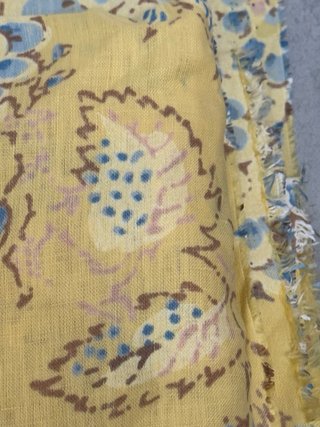 Tecido 100% Linho Estampado Flores 2,50x3,00m PT