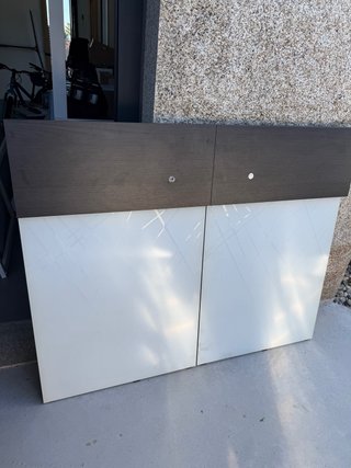 Cabecero cama LED madera y cristal