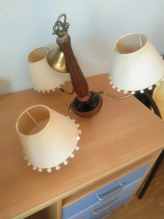 Lámpara de techo madera y metal