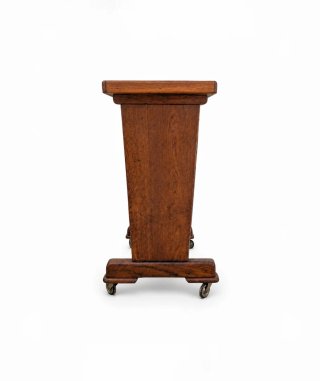 Mesa auxiliar en roble, con ruedas, años 50