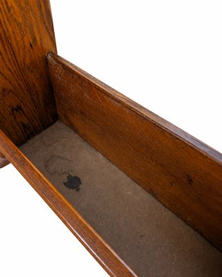 Mesa auxiliar en roble, con ruedas, años 50