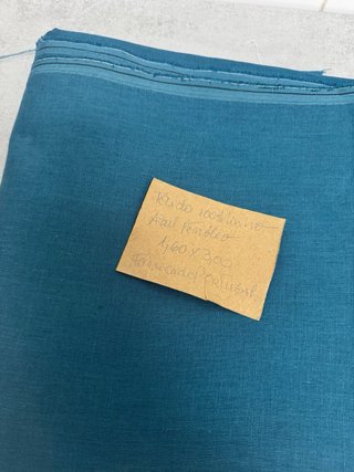 Tecido 100% Linho Azul Petróleo - Novo