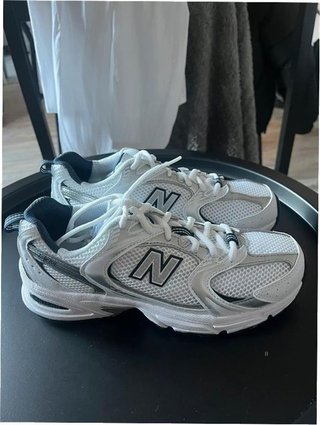 New Balance 530 Blanco Plata Marino T.37