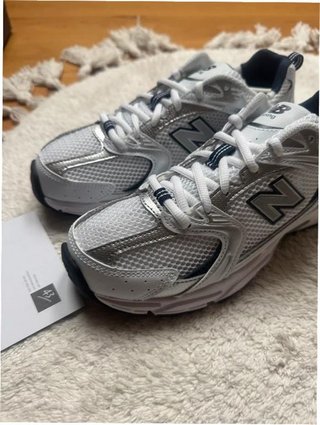 New Balance 530 Blanco Plata Talla 38.5