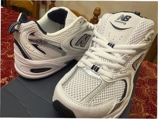 New Balance 530 Talla 40 Blanco Plata Marino
