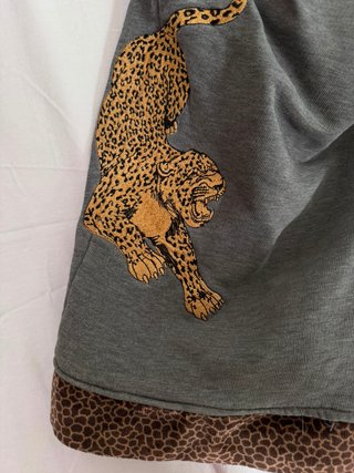 Shorts Just Cavalli ricamo giaguaro grigio XXL