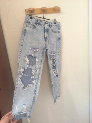 Vaqueros Y2K rotos baggy