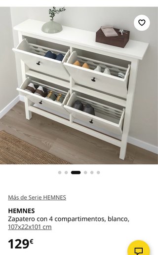 Zapatero Ikea Hemnes Blanco