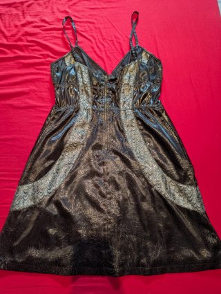 Vestido Custo Barcelona Negro y Dorado
